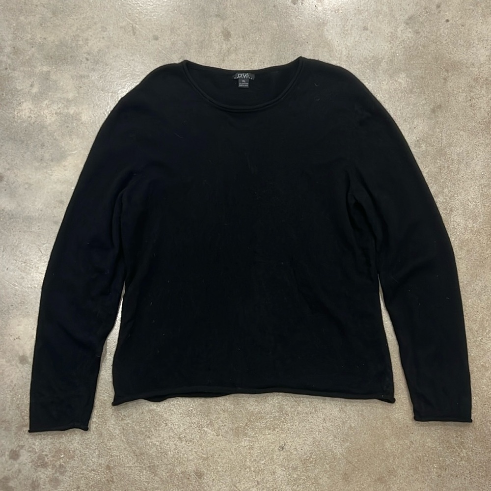 Privé Cashmere Scoop Neck Sweater Black Size XL